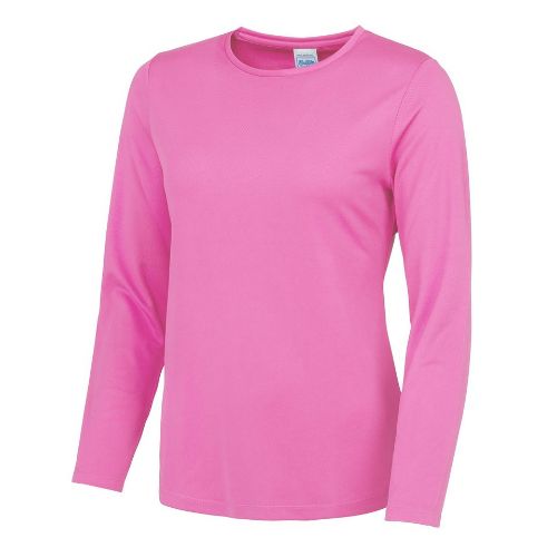 Awdis Just Cool Women's Long Sleeve Cool T Electric Pink